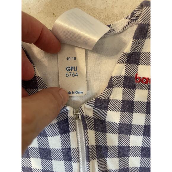 Halo Sleep Sack Size Medium Wearable Blanket Blue Gingham 6-12m 18-24lbs - Picture 5 of 6